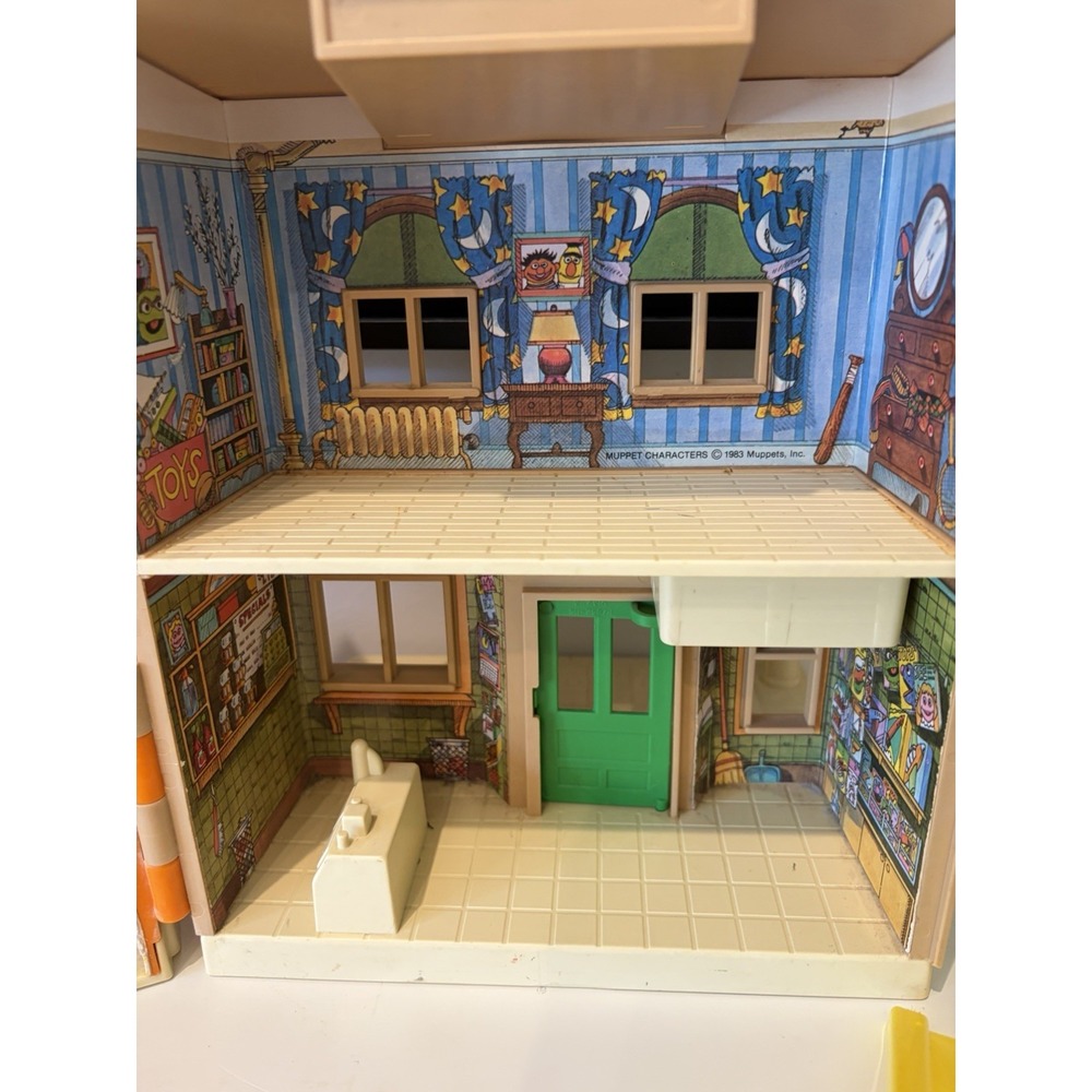 Vtg 1984 Playskool 123 Sesame Street Mr Hooper's Store Play House w/Original Pcs - Picture 6 of 7